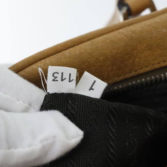 PRADA Shoulder Bag Leather Brown Silver Auth yk15387 - Picture 11 of 16